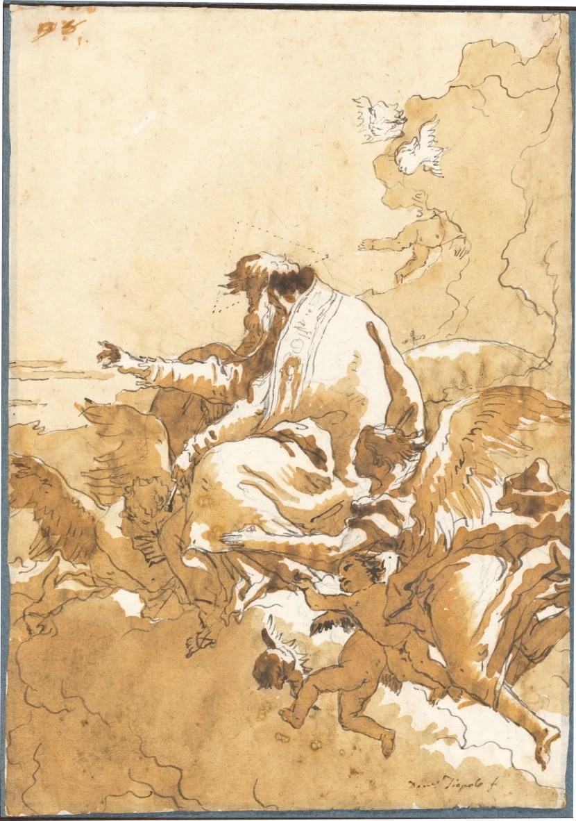 Giandomenico Tiepolo 253 Dio Padre tra le nuvole con angeli Julius S. Held Collection, Ailsa Mellon Bruce Fund, National Gallery of Art