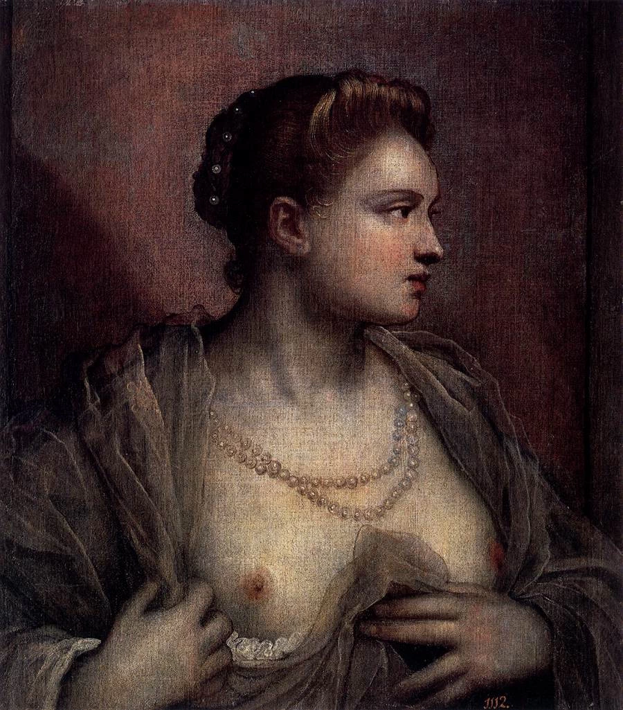 Ritratto di donna con seno nudo - Museo del Prado, Madrid