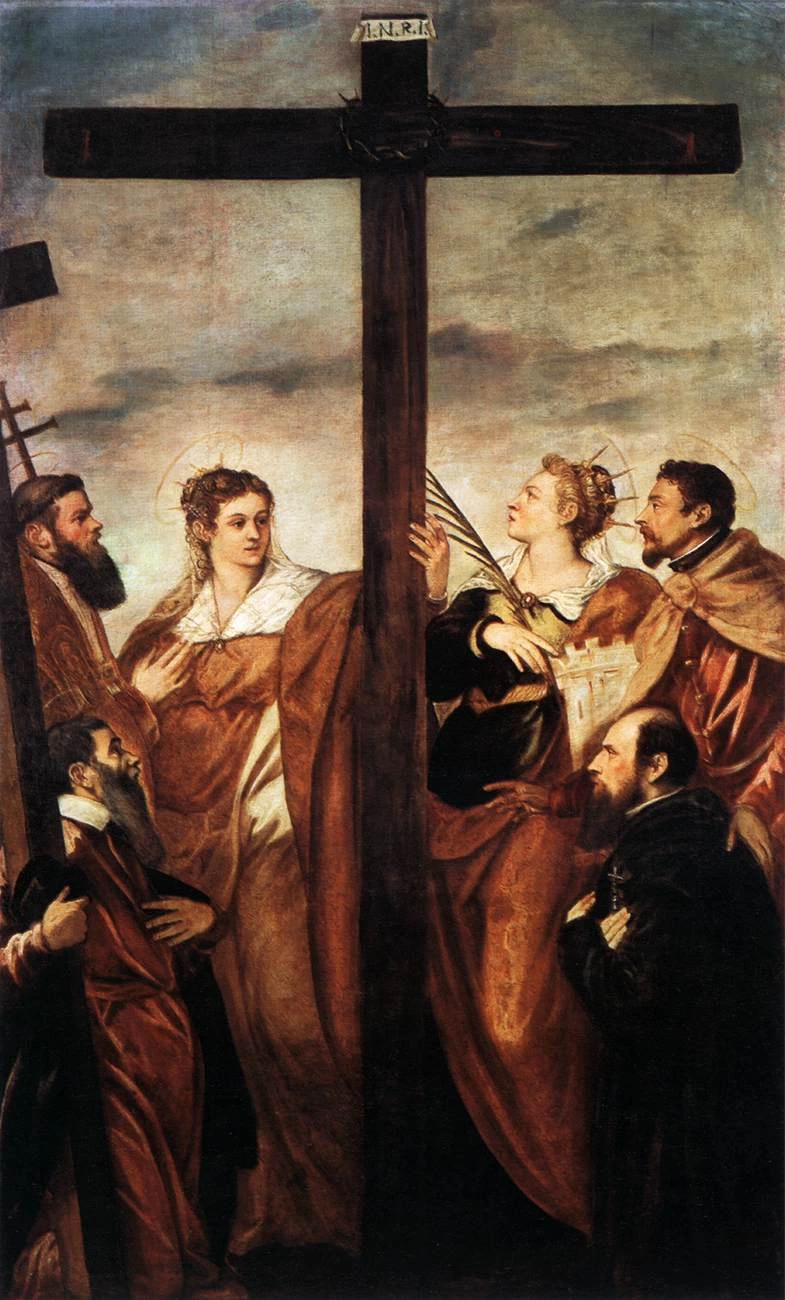 Sante Elena e Barbara adorano la croce - Pinacoteca di Brera, Milan
