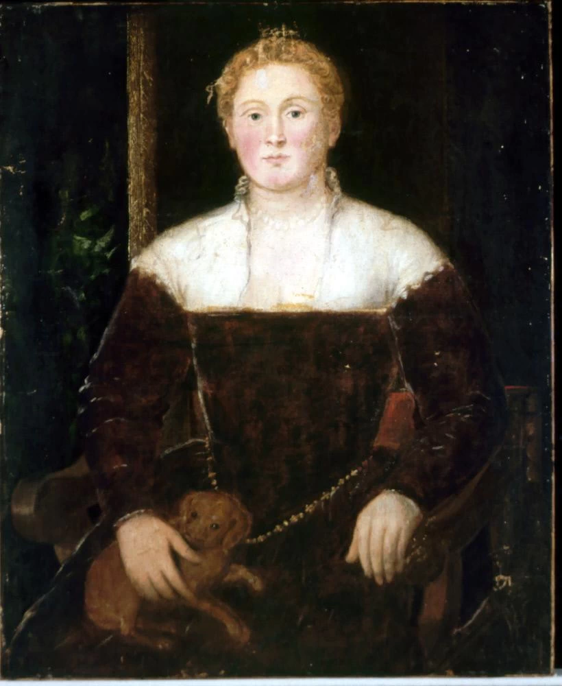 Giovane donna con cagnolino - The Ringling Sarasota, California