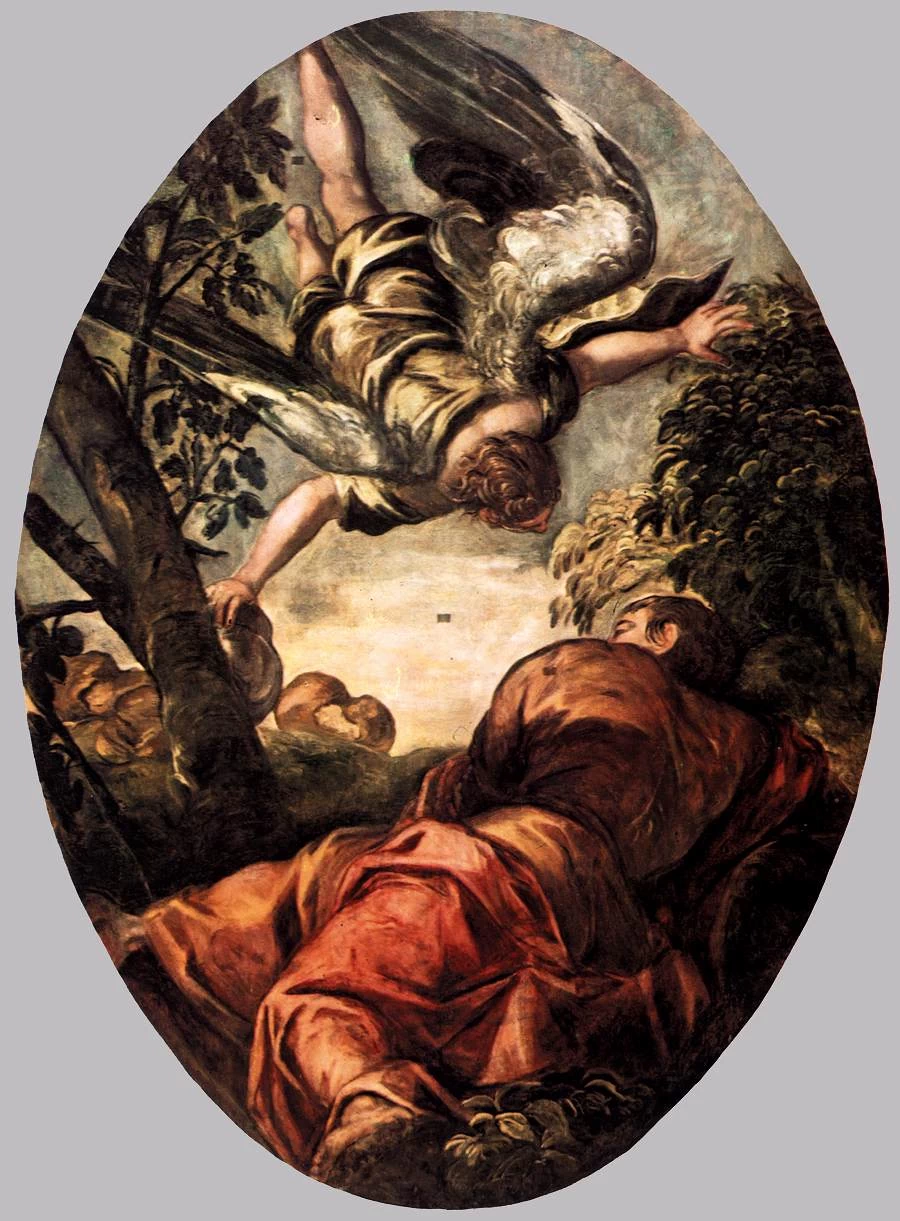 Elia nutrito dall'Angelo - Scuola Grande di San Rocco, Venice