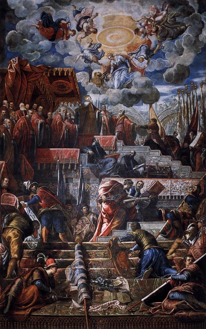 Doge Nicola da Ponte riceve una corona d'alloro da Venezia - Palazzo Ducale, Venice
