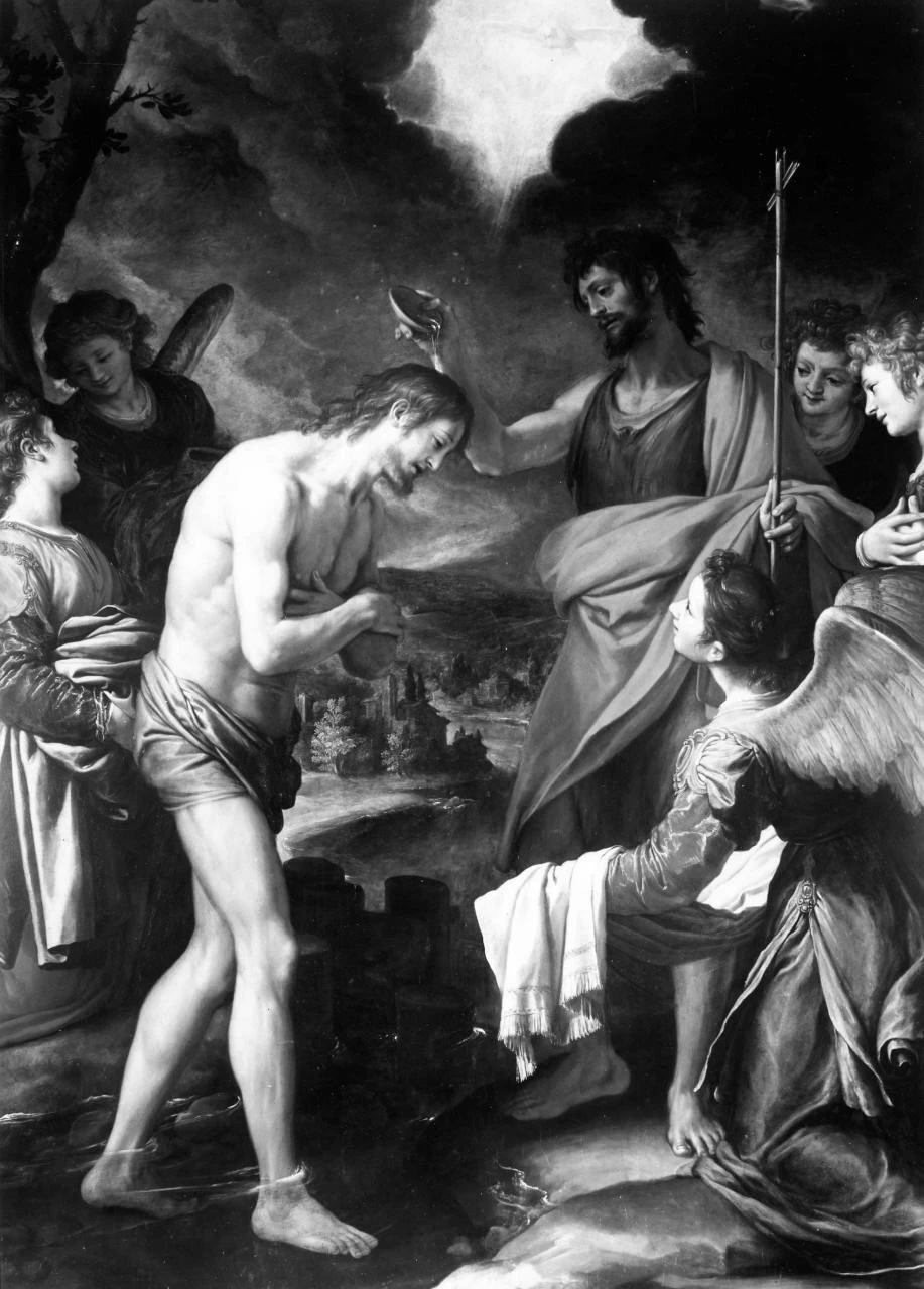 Santi di Tito 198 battesimo di Cristo Firenze