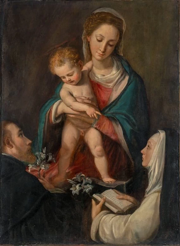 Santi di Tito 214 Madonna col Bambino tra san Domenico e santa Caterina da Siena