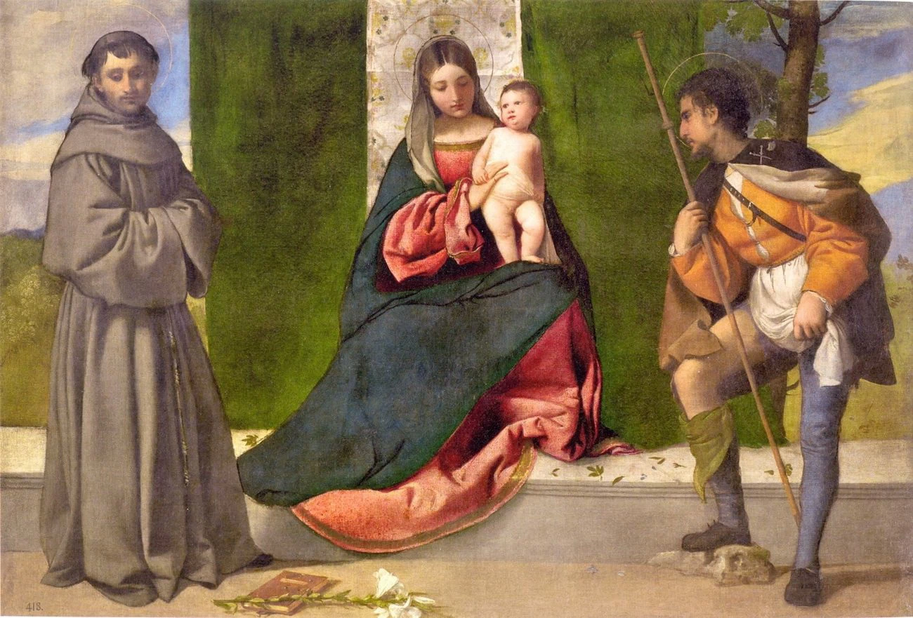 Madonna col Bambino tra Sant’Antonio da Padova e San Rocco, c. 1510, Madrid, Museo del Prado