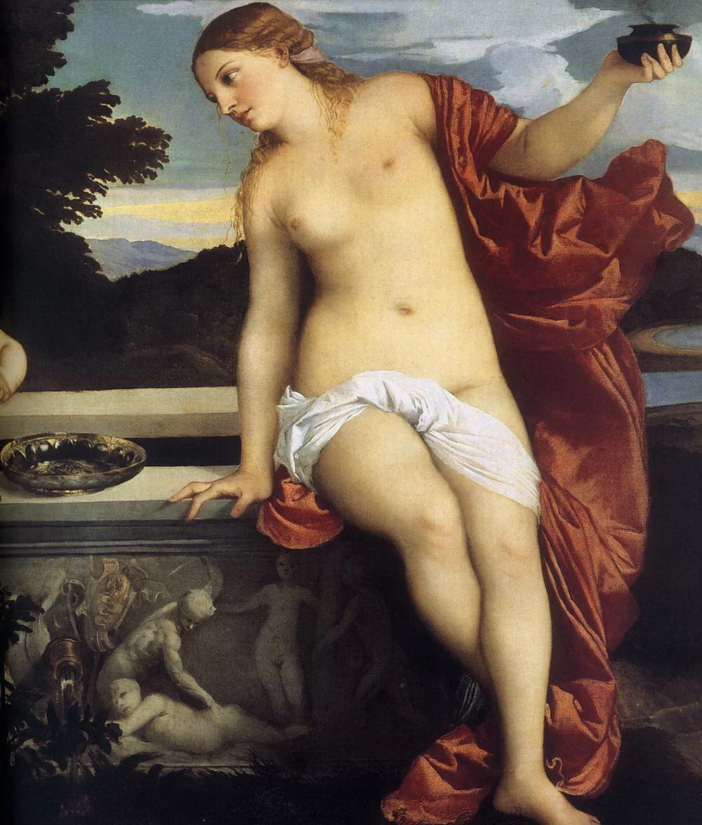 Amore sa cro e amore profano - dettaglio1, Galleria Borghese, Rome