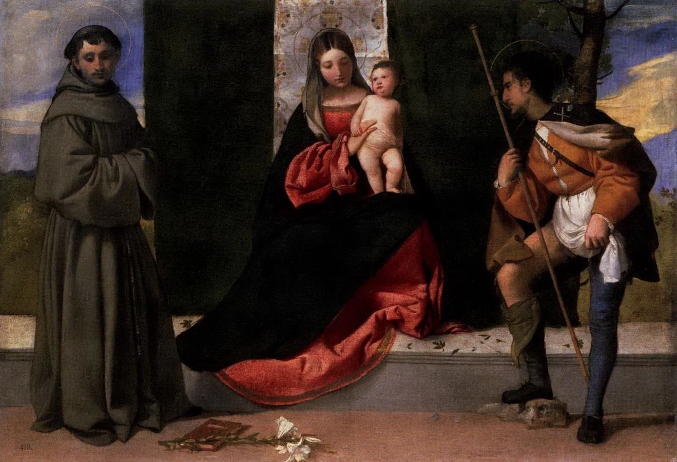 Madonna col Bambino e i santi Antonio e Rocco - Museo del Prado, Madrid