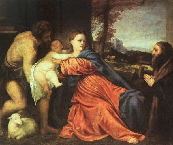 Sacra Famiglia con donatore - Alte Pinakothek, Munich