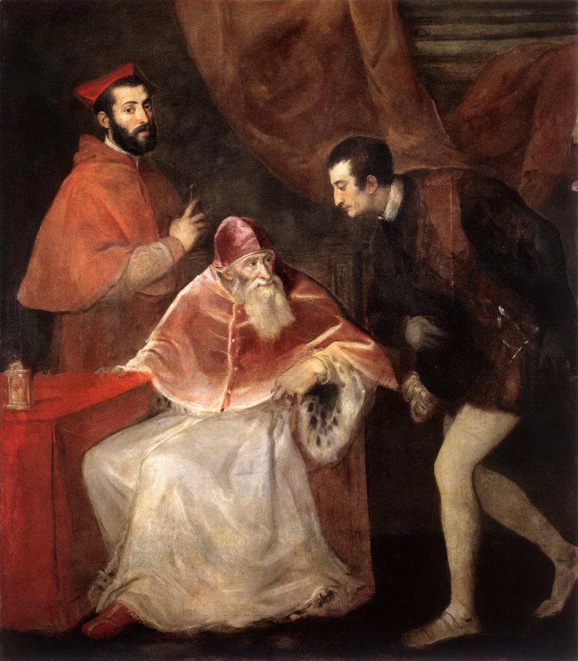Papa Paolo III con i nipoti Alessandro e Ottavio Farnese - Capodimonte Napoli