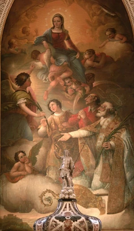 Giuseppe Tominz 16 Madonna e i Santi Ilario, Taziano e Carlo Borromeo Duomo di Gorizia