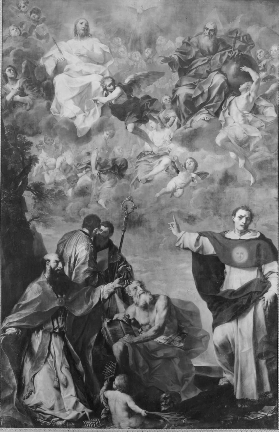 Felice Torelli 29 Trinità fra angeli con San Biagio, San Girolamo e Beato Colombrini Bologna