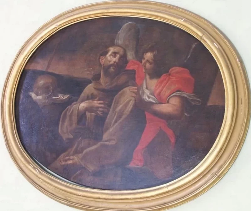 Flaminio Torri 22 San Francesco d'Assisi e un angelo Piacenza