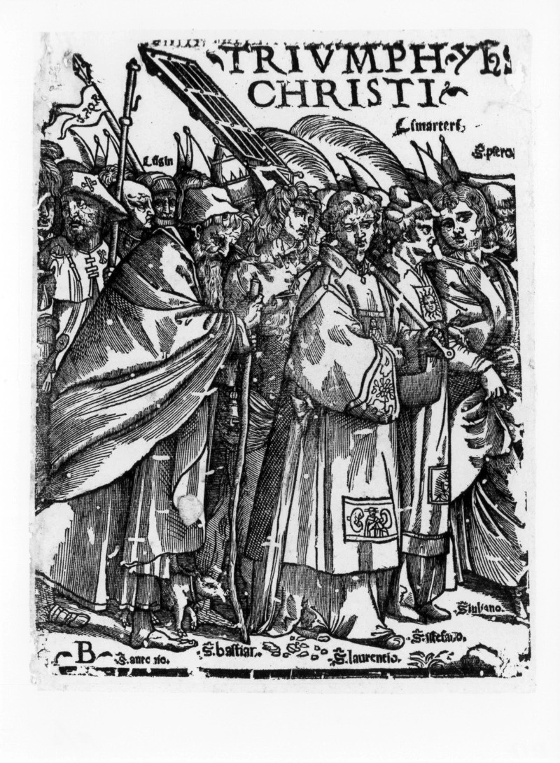Degli Uberti L. - Tiziani Vecellio, Trionfo di Gesù Cristo con i santi Lorenzo, Stefano, Giuliano di Anazarbo, Pietro