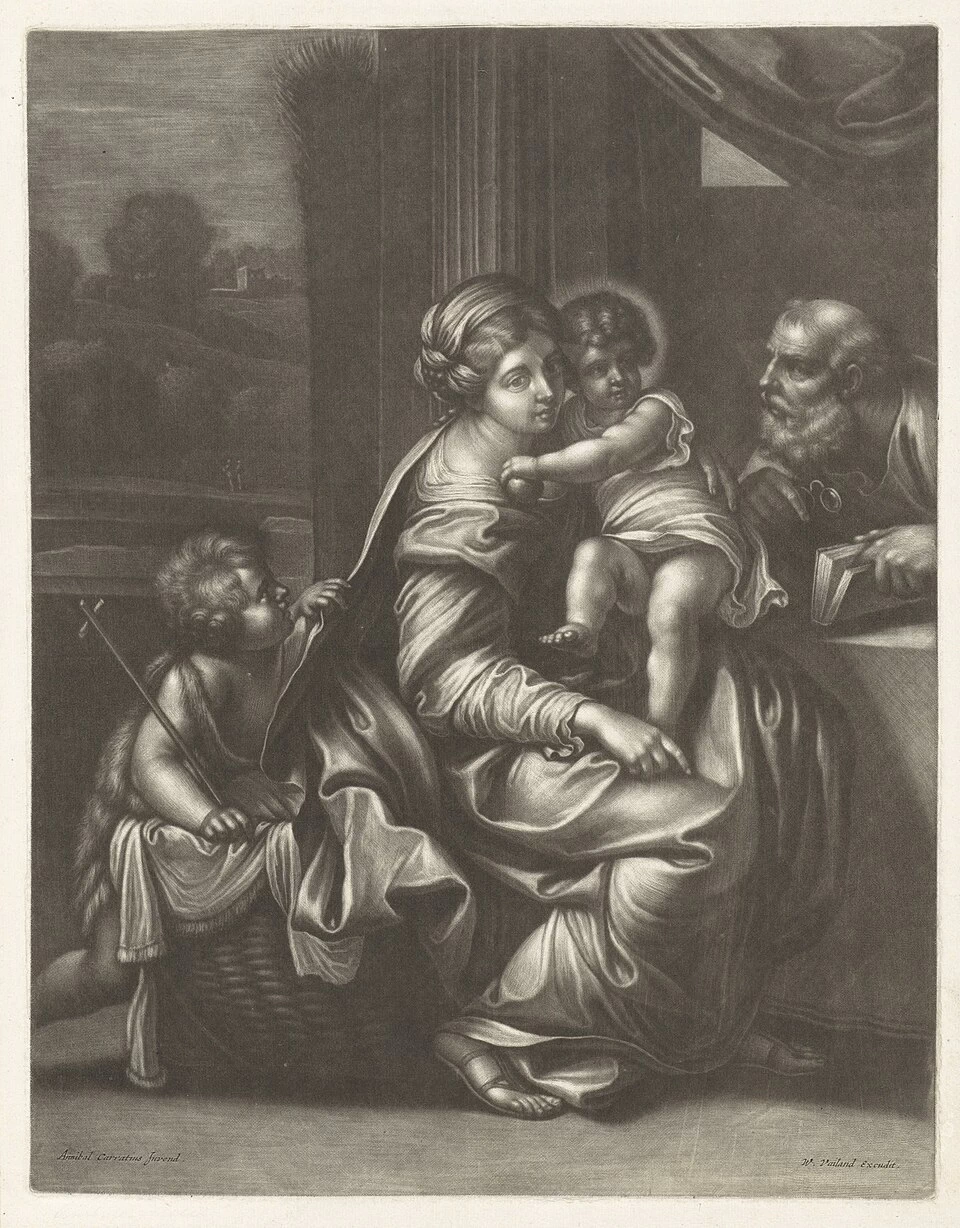 Wallerant Vaillant 57 Sacra Famiglia con Giovanni Battista