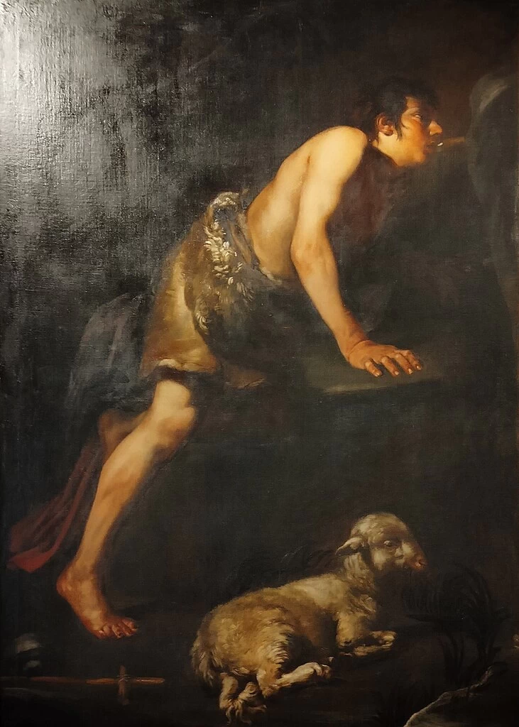 82 Valentin de Boulogne San Giovanni alla fonte Galleria Nazionale Barberini, Roma)