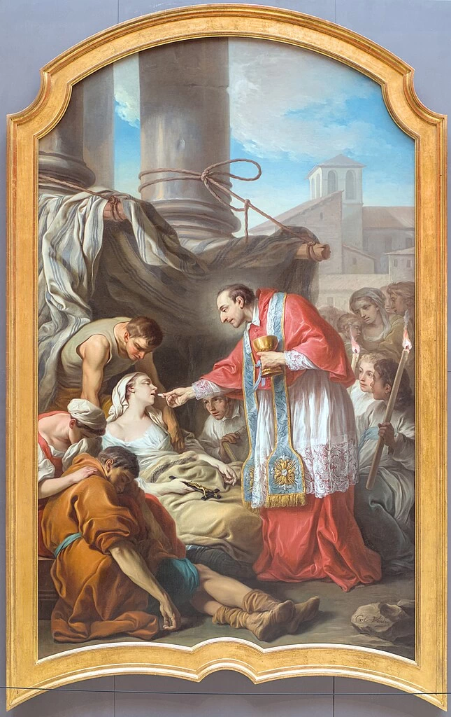 Charles André van Loo 103 San carlo Borromeo dona la comunione agli appestati cathédrale Notre Dame de Paris