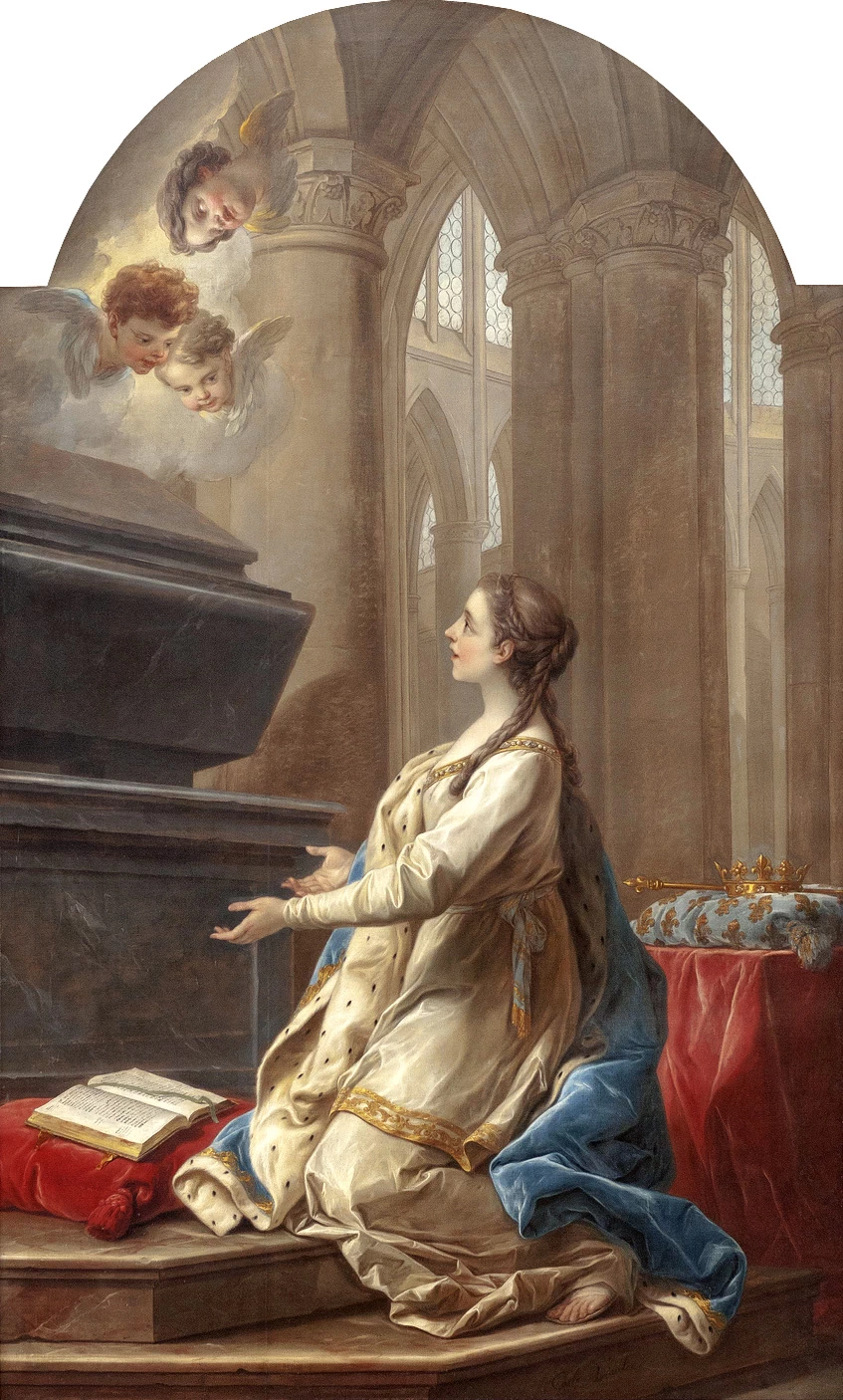 Charles André van Loo 104 Santa Clotilde in preghiera ai piedi della tomba di San Mar Musée des beaux arts de Brest