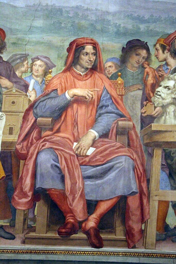 Vannini Ottavio 36 Lorenzo il Magnifico circondato dagli artist. Giuliano da Sangallo e il progetto della villa di Poggio a Caiano Palazzo Pitti, Firenze dettaglio 1