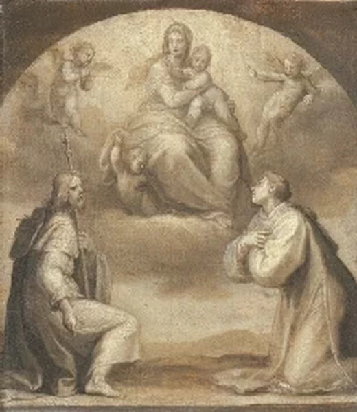 Vannini Ottavio 48 Madonna col Bambino e i santi Giacomo e Stefano studio