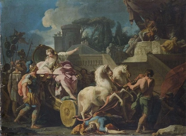 Tullia guida il suo carro sul corpo di suo padre, 1788