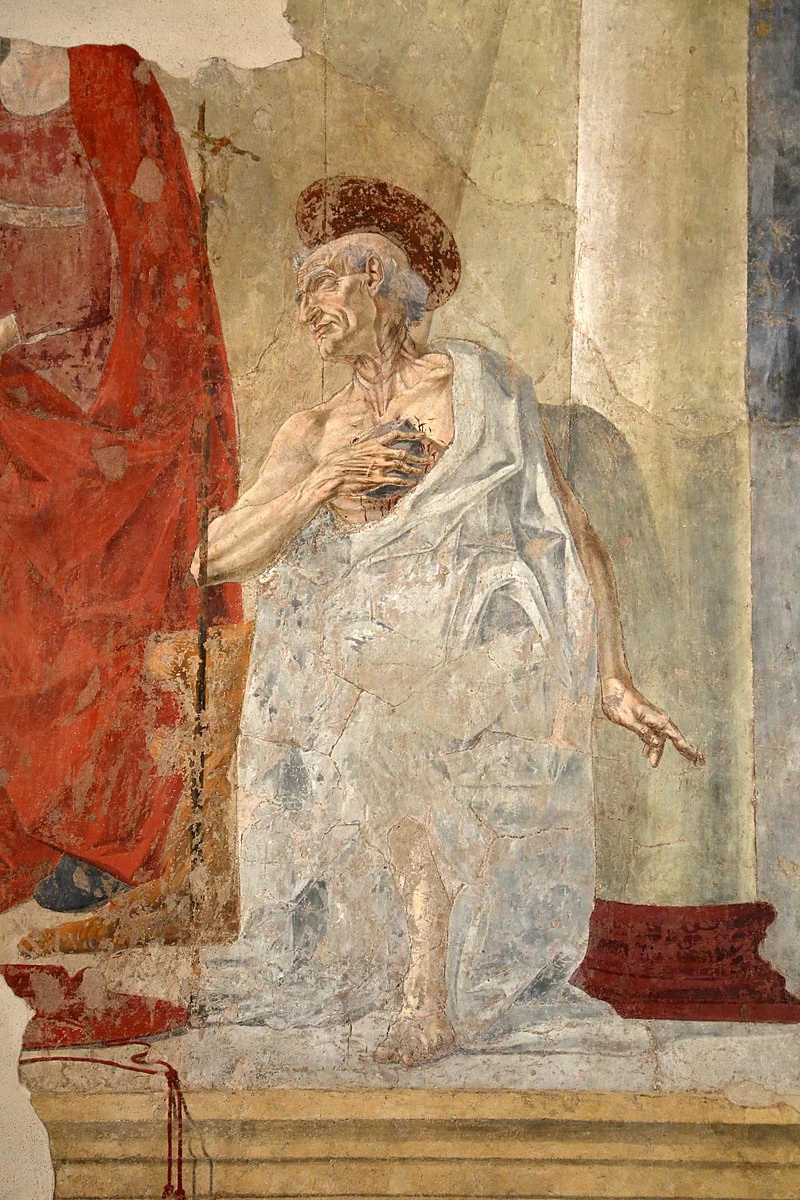 San girolamo e una santa martire (frammento di sacra conversazione), 1468 - 70 ca. (pistoia, s. domenico)