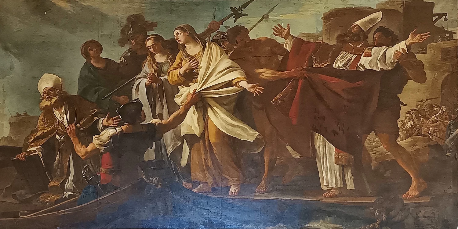 Joseph Marie Vien 52 L'imbarco di Santa Marta Collégiale Sainte Marthe de Tarascon