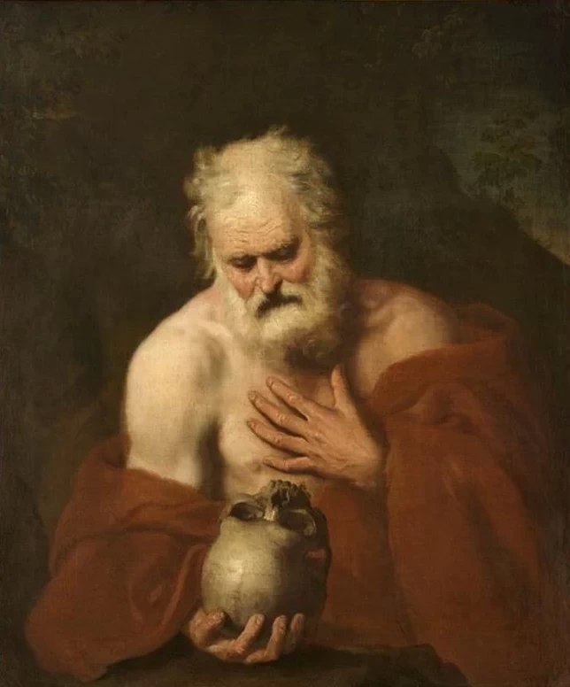 Joseph Marie Vien 68 San Girolamo medita su un teschio