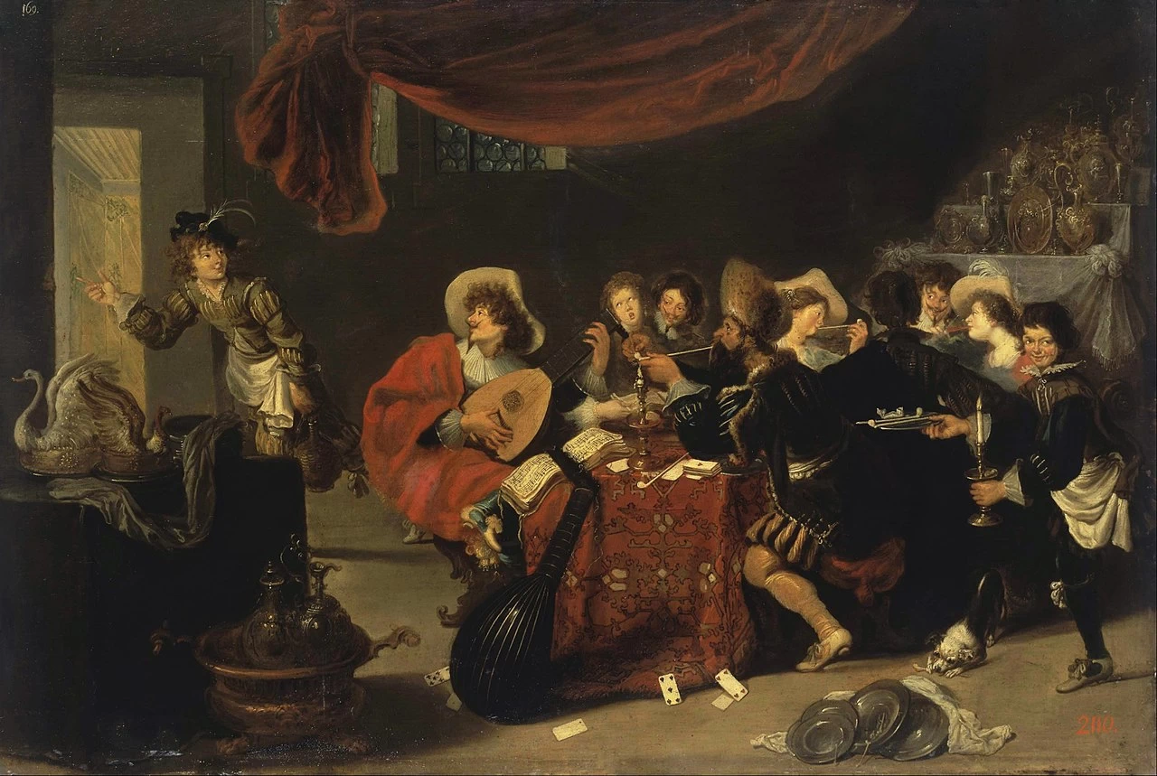 Simon de Vos 10 Allegra compagnia Hermitage, San Pietroburgo