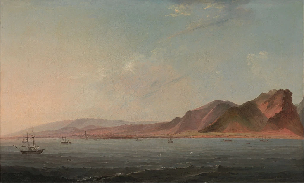 John Webber 66 Vista di Santa Cruz, Tenerife Yale Center for British Art, New Haven