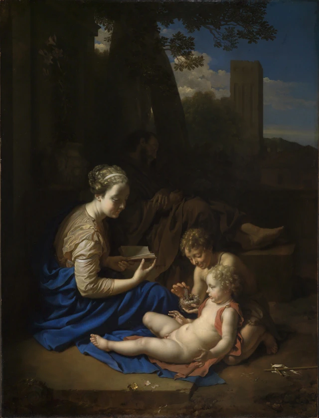 Adriaen van der Werff 58 La Sacra Famiglia con San Giovannino Staatliche Kunsthalle Karlsruhe, Monaco di Baviera