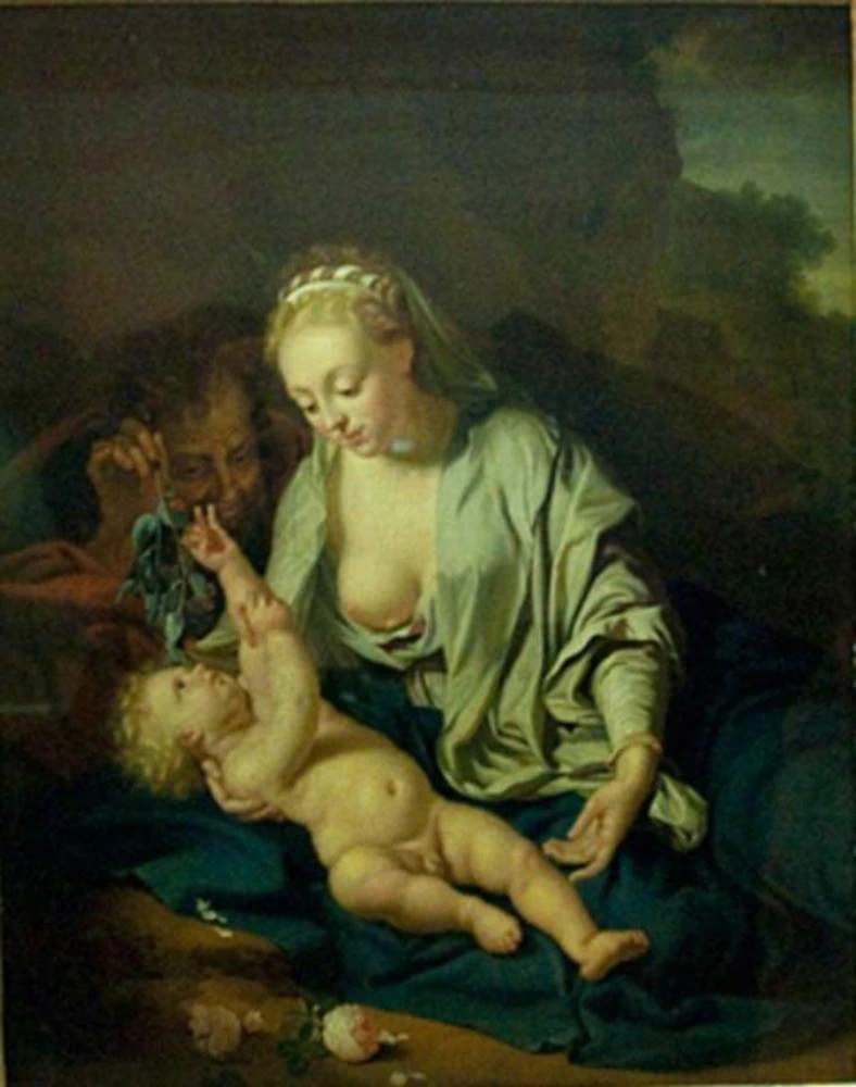 Adriaen van der Werff 85 Riposo durante la fuga in Egitto Hermitage, San Pietroburgo