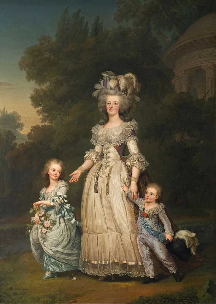 Adolf Ulrik Wertmüller 11 La regina Maria Antonietta di Francia e due dei suoi figli passeggiano nel parco del Trianon Museo Nazionale di Stoccolma