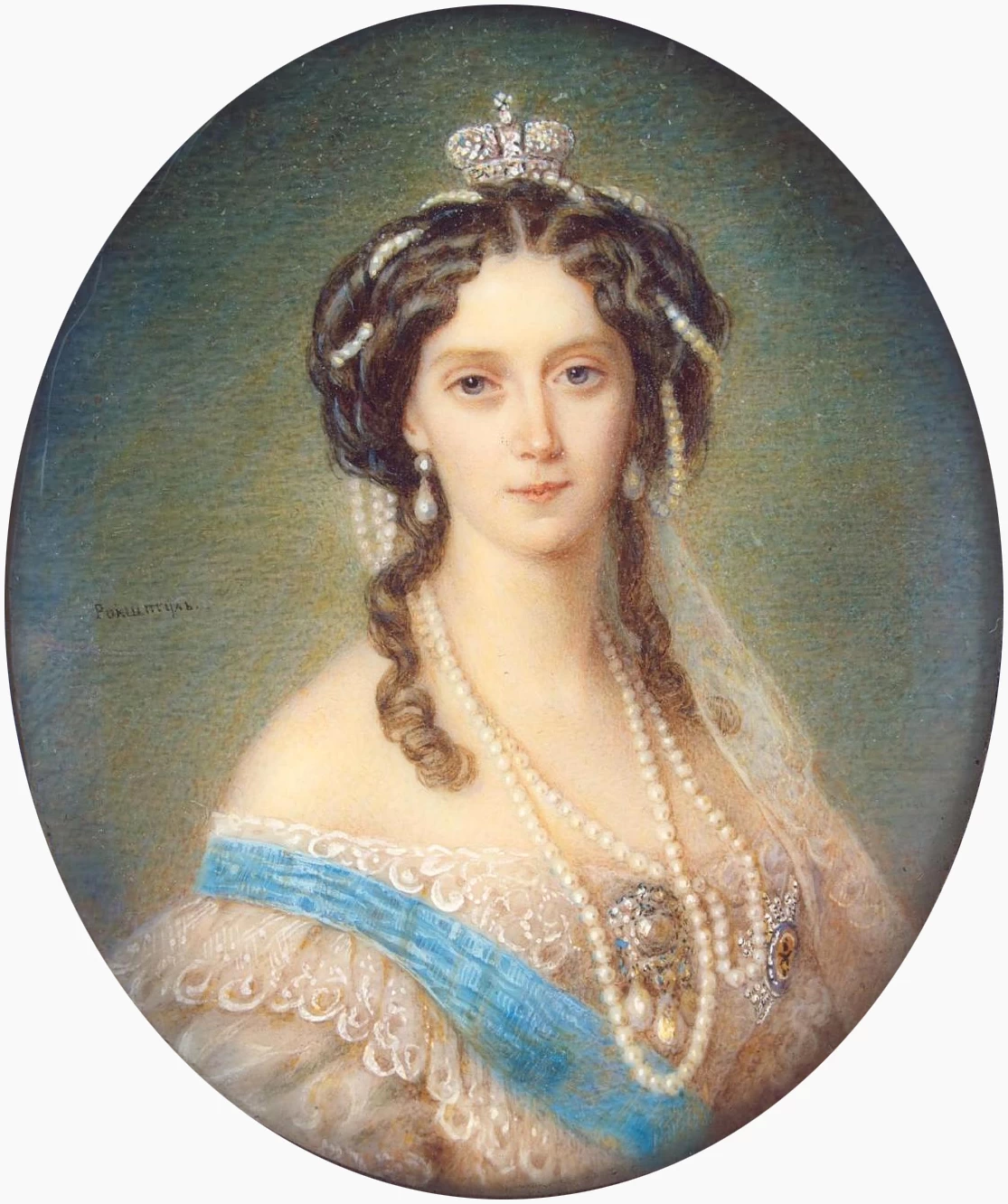 Franz Xaver Winterhalter 75 Ritratto di Maria d'Assia Darmstadt, moglie di Alessandro II di Russia Hermitage, San Pietroburgo