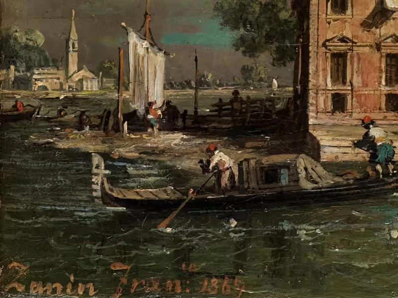 Francesco Zanin Veduta di San Giorgio Maggiore a Venezia dettaglio