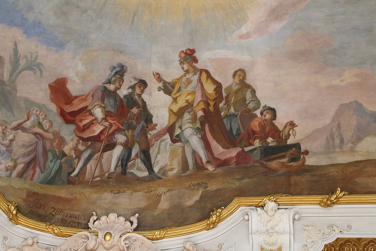 Johann Baptist Zimmermann 74 Assunzione di Maria (Prien am Chiemsee) Battaglia di Lepanto 1