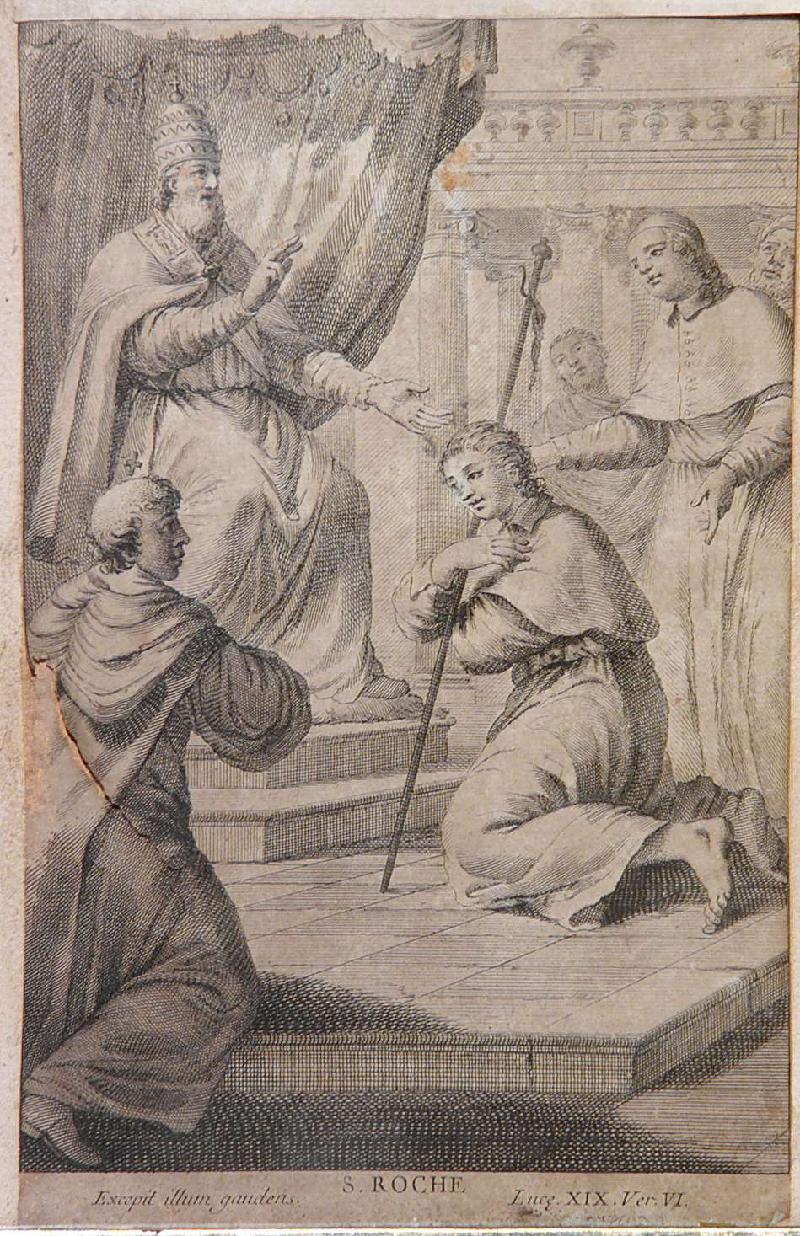 12 19 Ambito francese sec. XVIII, San Rocco incontra il papa Urbano V BEWEB
