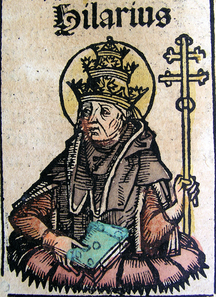 02 29 Ilario papa Illustrazioni dalla Cronaca di Norimberga, di Hartmann Schedel