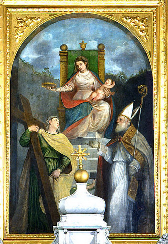 01 16 Francesco Beccaruzzi Madonna con Bambino in trono tra Sant'Elena e san Tiziano