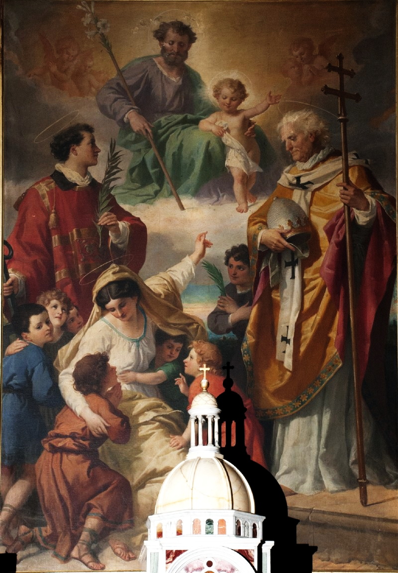 07 18 Fontana Luigi San Giuseppe e Gesù Bambino tra Santa Sinforosa, San Getulio e San Lorenzo