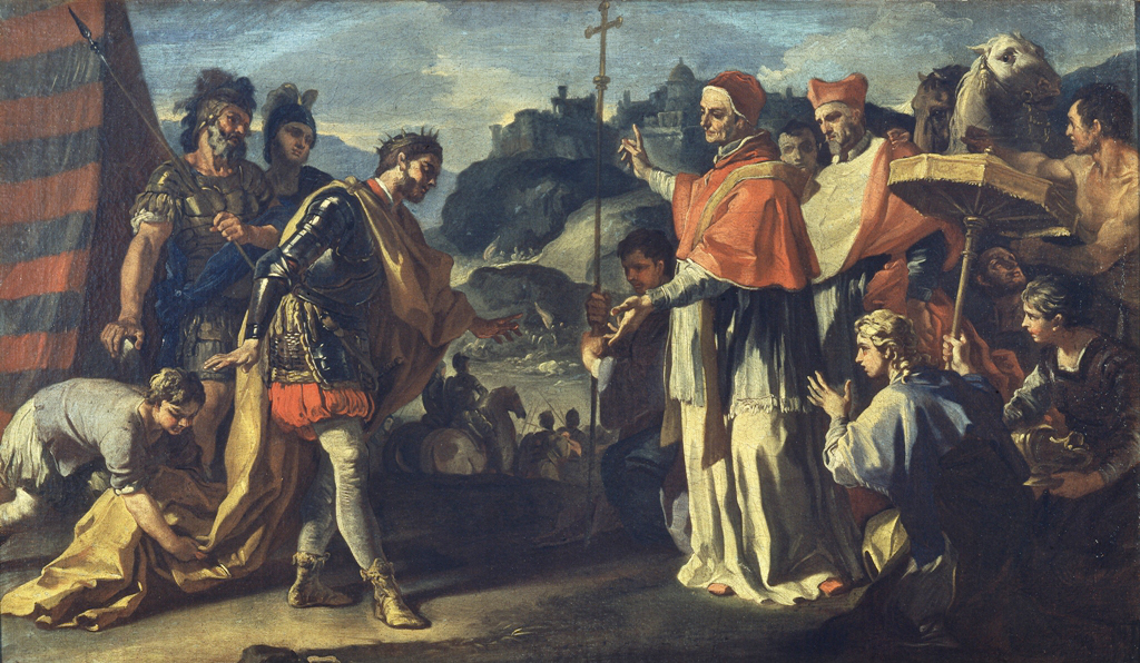 03 15 Francesco Solimena, L’incontro di Ratchis, re dei Longobardi e di papa Zaccaria durante l’assedio di Perugia