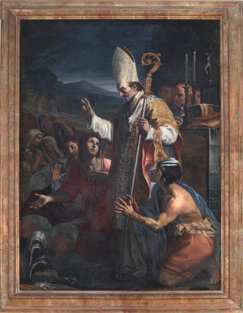 03 23 Ambito bolognese sec. XVIII, Dipinto Miracolo di S. Turibio