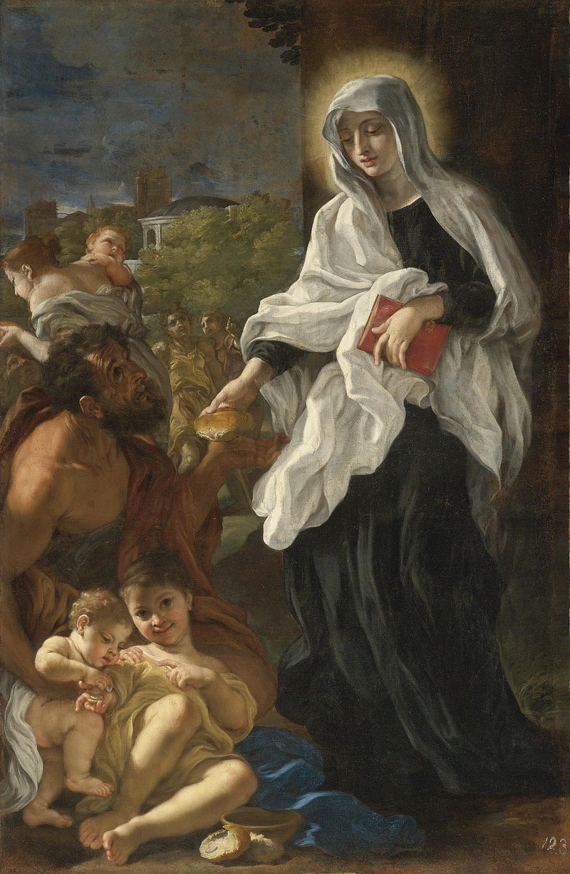 03 9 Baciccio Santa Francesca Romana dona elemosina Getty museum, Los Angeles
