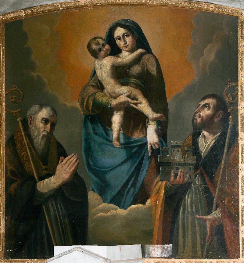 11 13 Scuola umbra XVIII sec Madonna con Gesù Bambino tra San Florido e Sant'Amanzio