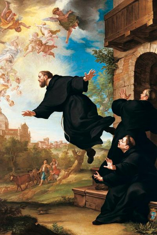 09 18 Ludovico Mazzanti San Giuseppe da Copertino si eleva in volo alla vista della Basilica di Loreto
