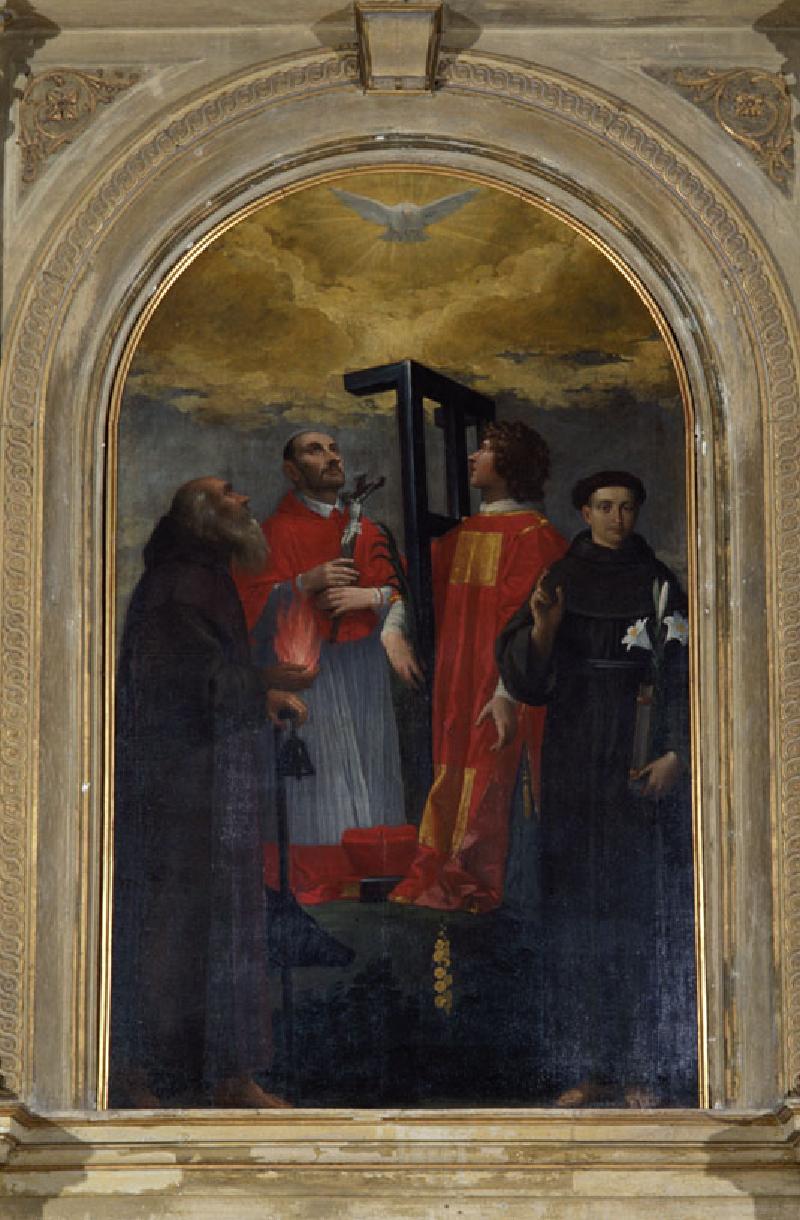 29-Damini P. sec. XVII, Colomba dello Spirito Santo e santi-beweb