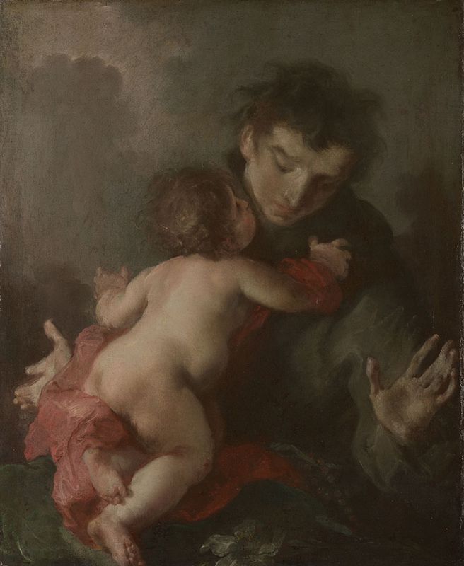 39-Sant'Antonio da Padova col Bambino Sant'Antonio da Padova col Bambino è un dipinto di Giuseppe Bazzani