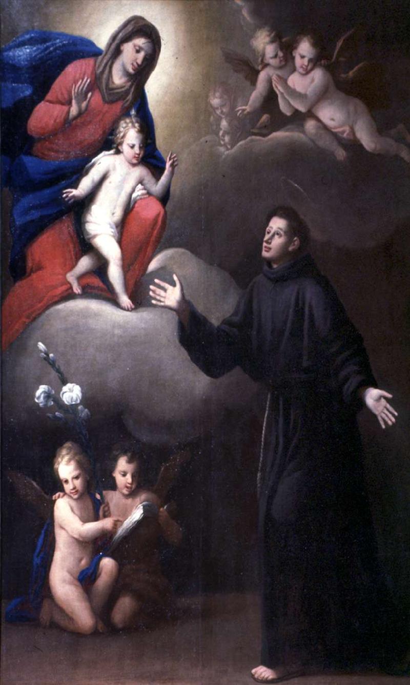 6-Cifrondi A. sec. XVII, Madonna con Gesù Bambino e S. Antonio di Padova-beweb