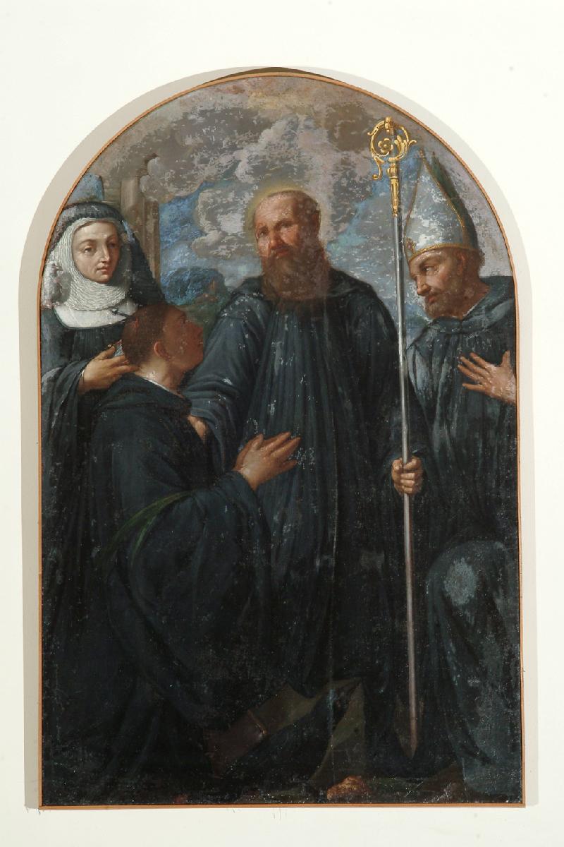 22 Attribuito a Damini P. sec. XVII, Santi dell'ordine benedettino bewb