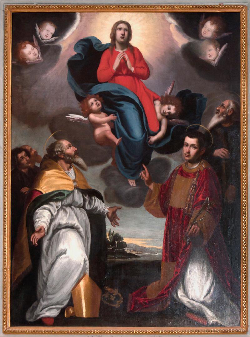 29 Attribuito a Lapini F. sec. XVII, Assunzione della Vergine con San Donato, Andrea e Benedetto