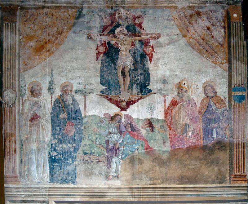 32 Filippelli F. sec. XV, Trinità e santi Benedetto, Biagio, Michele arcangelo e Raffaele arcangelo